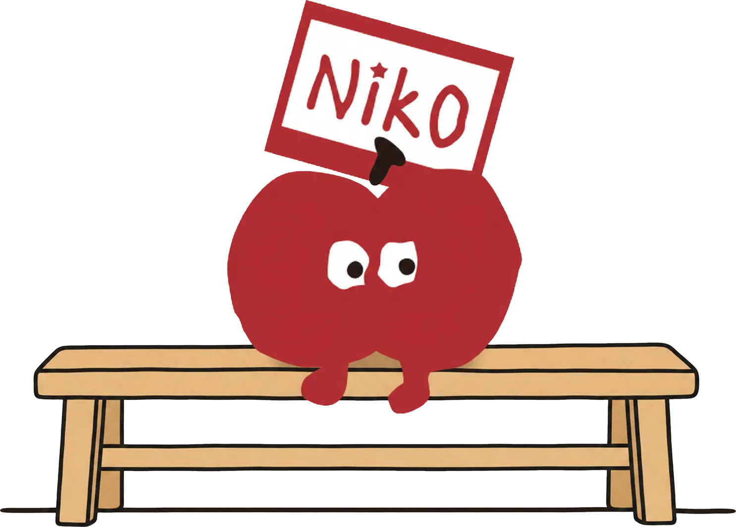 坐在长椅上的 Niko 角色